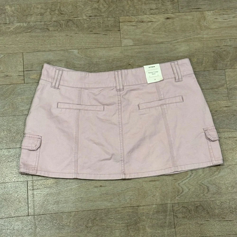 NWT Cotton On Benny Cargo Skirt Pink Size 10 - Picture 5 of 6